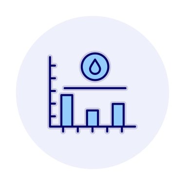 Şeker seviyesi grafik simgesi, vektör illüstrasyonu  