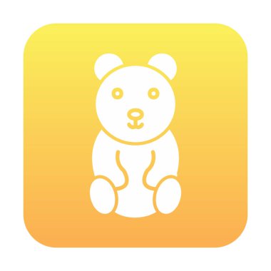  Oyuncak Ayı simgesi vektörü, illüstrasyon