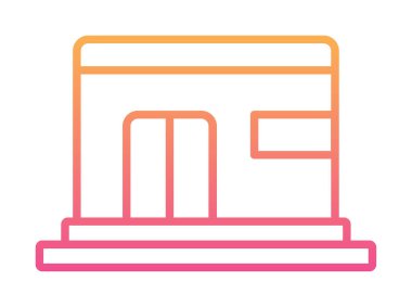 Sığınak düz ikon vektör çizimi