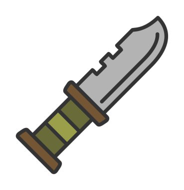 askeri bıçak ikonu vektör illüstrasyon sembolü tasarımı