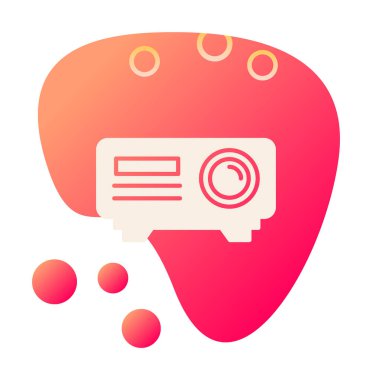 Projektör web simgesi vektör illüstrasyon tasarımı