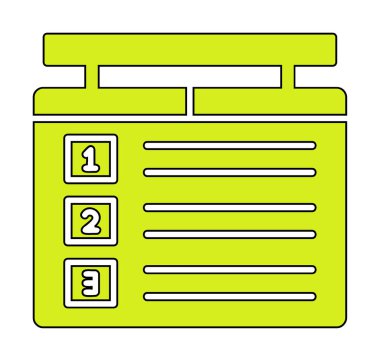Puan tahtası web simgesi, vektör illüstrasyonu 