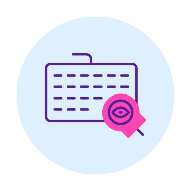 Tuş kaydedici ağ simgesi, vektör illüstrasyonu 