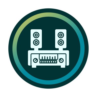 renk çizgisi ses hoparlörleri vektör çizimi 