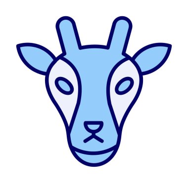 Zürafa baş web simgesi, vektör illüstrasyonu 