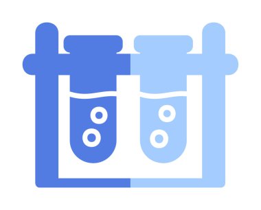 test tüpleri vektör düz renk simgesi 