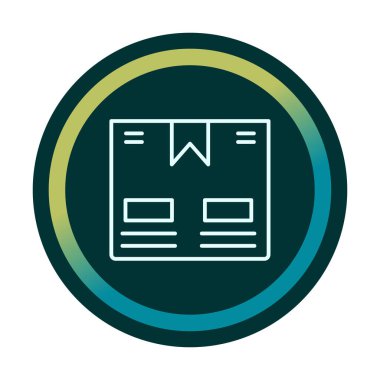 Taşıma Kutusunun vektör illüstrasyonu modern simge                             