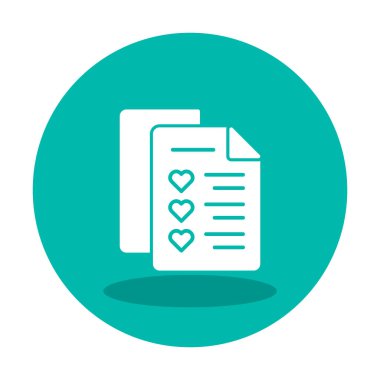 Dilek listesi. Web simgesi basit illüstrasyon 