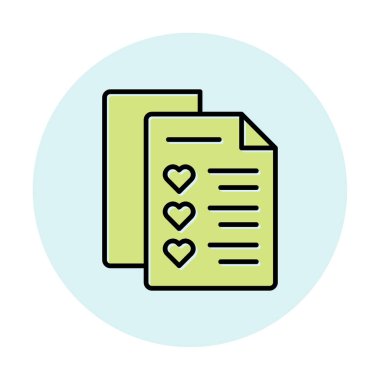 Dilek listesi. Web simgesi basit illüstrasyon 