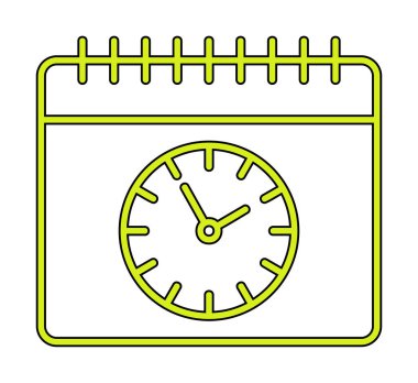 Beyaz arka plan üzerinde izole zamanlama simgesini