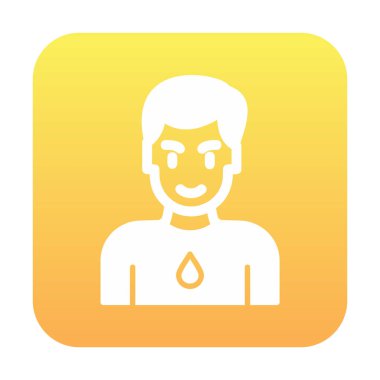 Basit Survivor kişi avatar simgesi, vektör illüstrasyonu