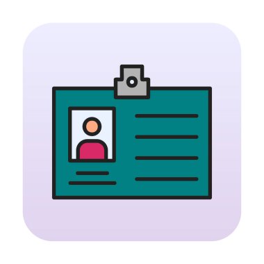 Üyelik Kartı simgesinin vektör illüstrasyonu