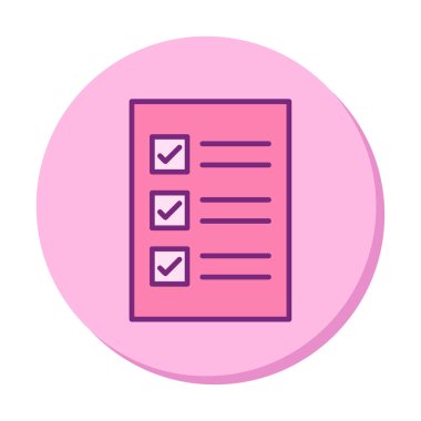 Kontrol Listesi web simgesi, vektör illüstrasyonu 