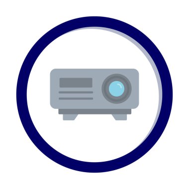 Projektör web simgesi vektör illüstrasyon tasarımı