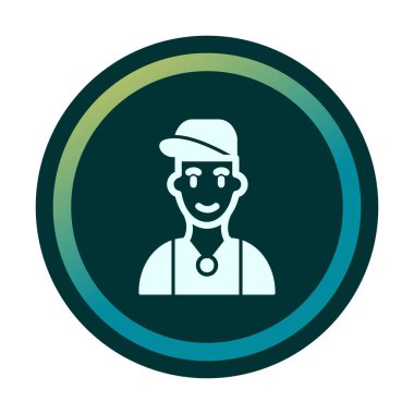 Hip Hop Man ikon vektör illüstrasyonu