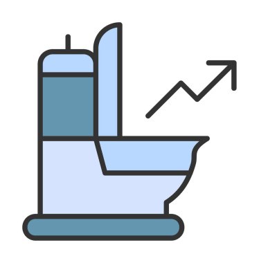 Ok simgesi vektör illüstrasyonlu idrar 