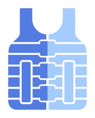 Modern Life Vest simge tasarımının vektör çizimi                     