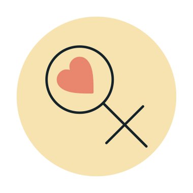 Kadın Sembol ikonu vektör illüstrasyonu