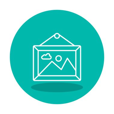 Doğa web simgesi, vektör illüstrasyonu 