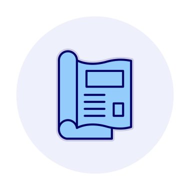 dergi simgesi, vektör illüstrasyonu basit tasarım