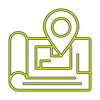 gps konum simgesi, vektör illüstrasyonu basit tasarım