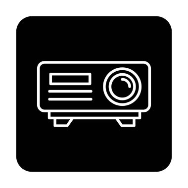 Projektör web simgesi vektör illüstrasyon tasarımı