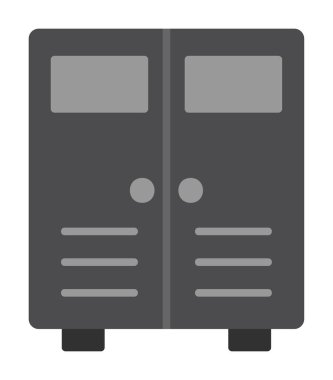 Lockers web simgesi, vektör illüstrasyonu                
