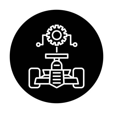 Araba Ayarlama simgesinin vektör illüstrasyonu 