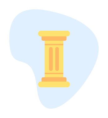 Sütun düz simgesinin vektör illüstrasyonu