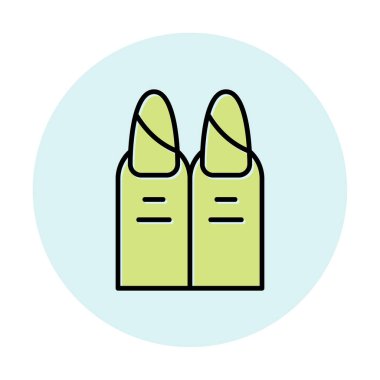 iki çivi web simgesi, vektör illüstrasyonu 