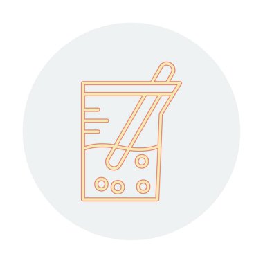 Beaker modern simgesinin vektör illüstrasyonu                          