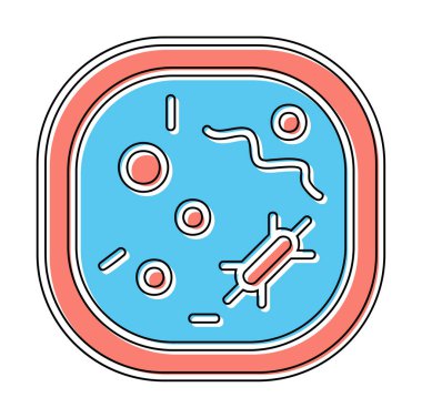 Hücre simgesi, vektör illüstrasyonu