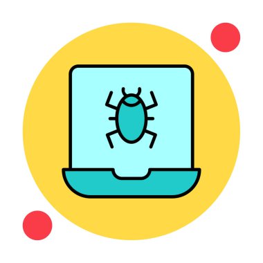 dizüstü bilgisayar simgesi, vektör illüstrasyonu basit tasarım