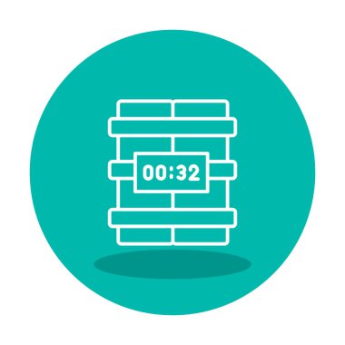 Zaman bombası ikonu vektör illüstrasyonu.