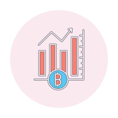 Basit Analitik simge, vektör illüstrasyonu