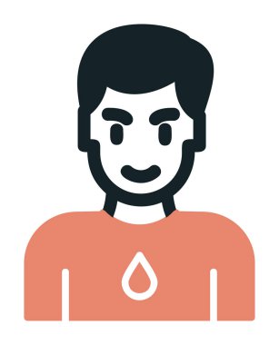 Basit Survivor kişi avatar simgesi, vektör illüstrasyonu