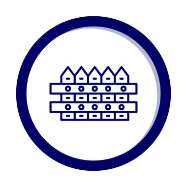 çit web simgesi, vektör çizim 