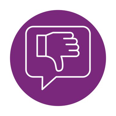 Hoşlanmıyorum. Web simgesi basit illüstrasyon 