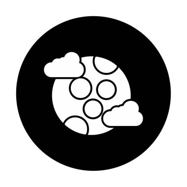 Dolunay düz ikonu. vektör illüstrasyonu 