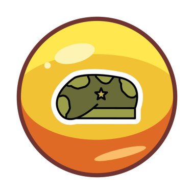 Askeri Şapka ikon vektör illüstrasyonu