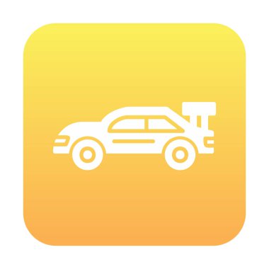 Modern Yarış Arabası simgesi, vektör illüstrasyonu