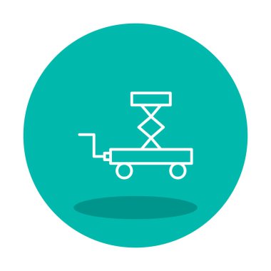 Makas kaldırma simgesi tasarımı, vektör illüstrasyonu