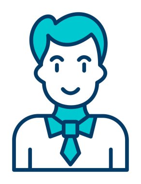 Profesör Web simgesi, vektör illüstrasyonu