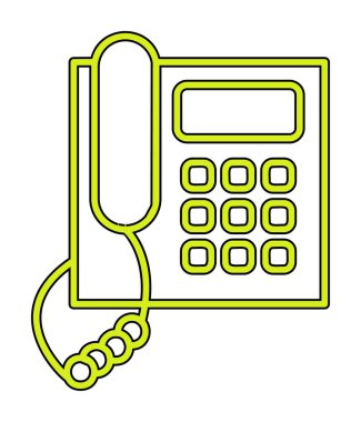 telefon düzlüğü simgesi. vektör illüstrasyonu