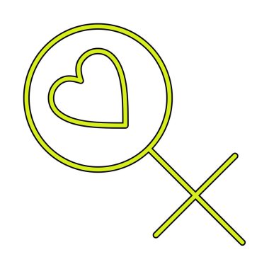 Kadın Sembol ikonu vektör illüstrasyonu