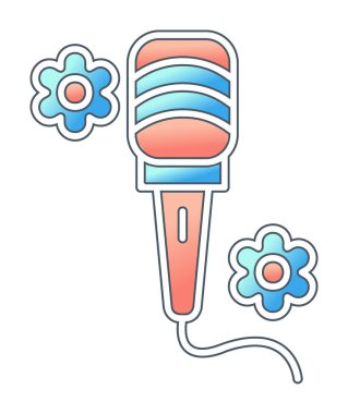 Sakura festivali konsepti çizimi, iki renk gradyan vektör çizimi tasarımı