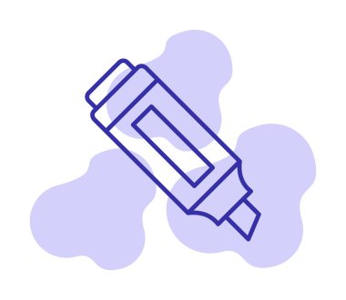 İşaretleyici. Web simgesi basit illüstrasyon                       