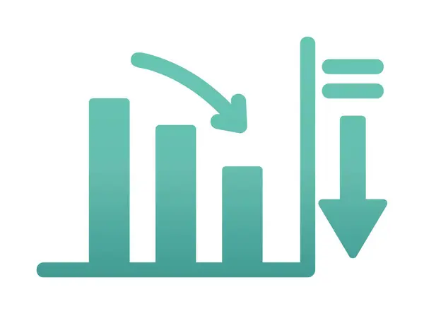 Simple Diminuer Icône Graphique Illustration Vectorielle
