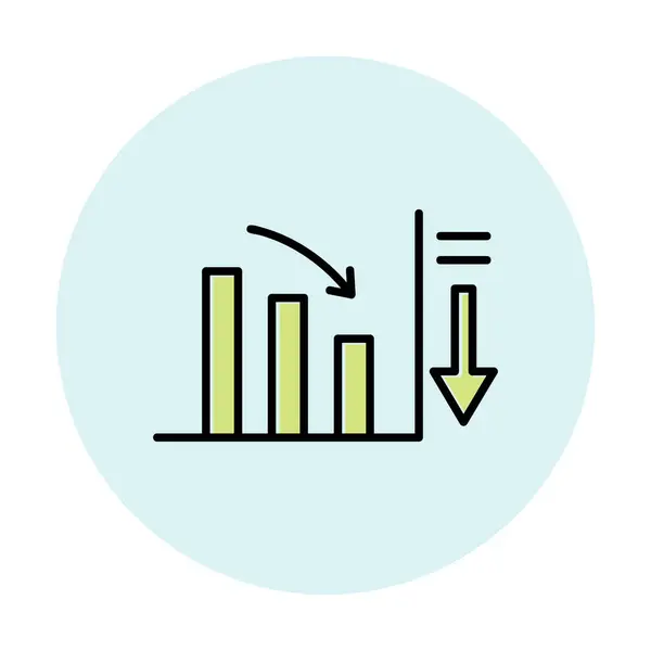 Simple Diminuer Icône Graphique Illustration Vectorielle