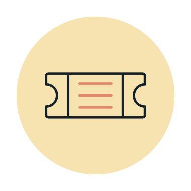 bilet simgesi, vektör illüstrasyonu basit tasarım